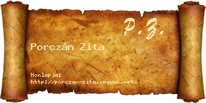 Porczán Zita névjegykártya